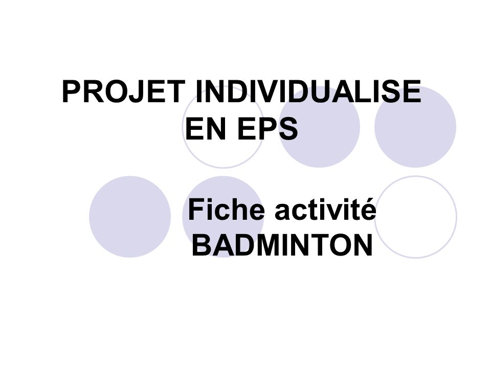 dissertation projet en eps